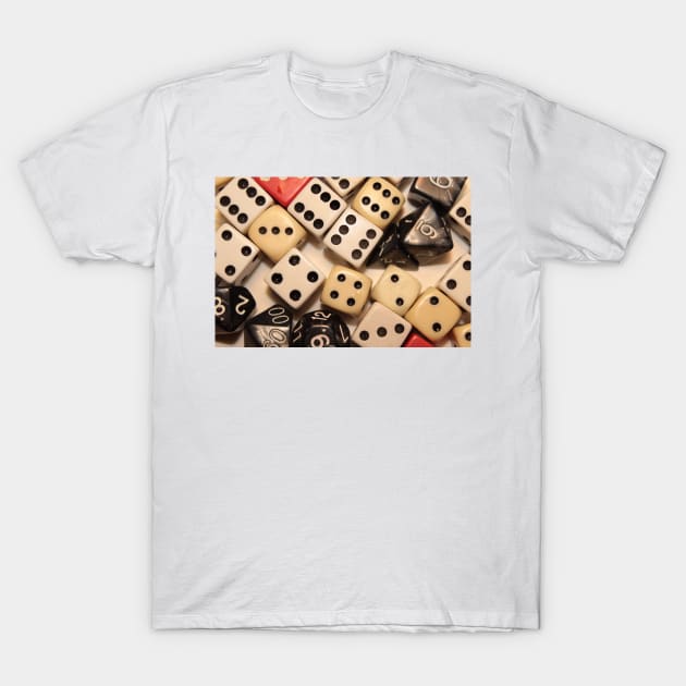 Tabletop Dice T-Shirt by asimplefool